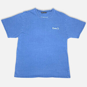 Rodeo Crowns Men Shirt Large Blue Cotton Crew Tee Embroidered Western Cowboy